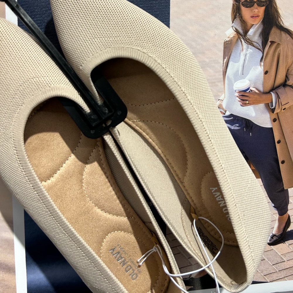 Old Navy Mesh Flats Soft-Knit Pointed Toe Ballet NWT - Picture 4 of 11